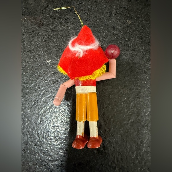 3 Vintage Wooden Doll Holiday Christmas Ornaments Made‎ in Taiwan - Picture 12 of 14